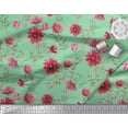 thumbnail image 1 of Soimoi Poly Georgette Fabric Leaves & Aster Floral Print Fabric by Yard 42 Inch Wide, 1 of 3