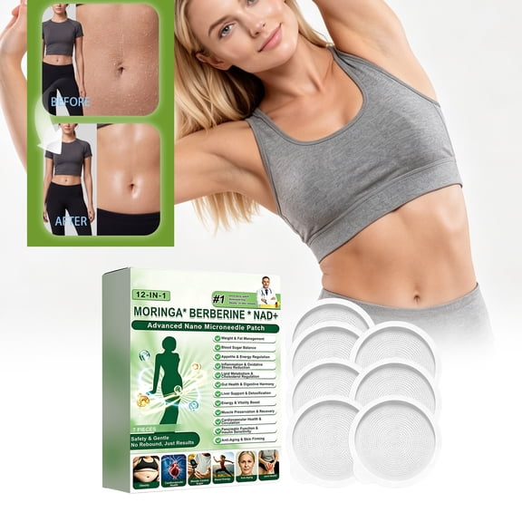 2026 New 12-in-1 Home Use Advanced Nano Microdarts Patch, 1 Box Natural Care Microneedle Patches for Women and Men, Suitable for All Skin Types, 7 Patches per Box