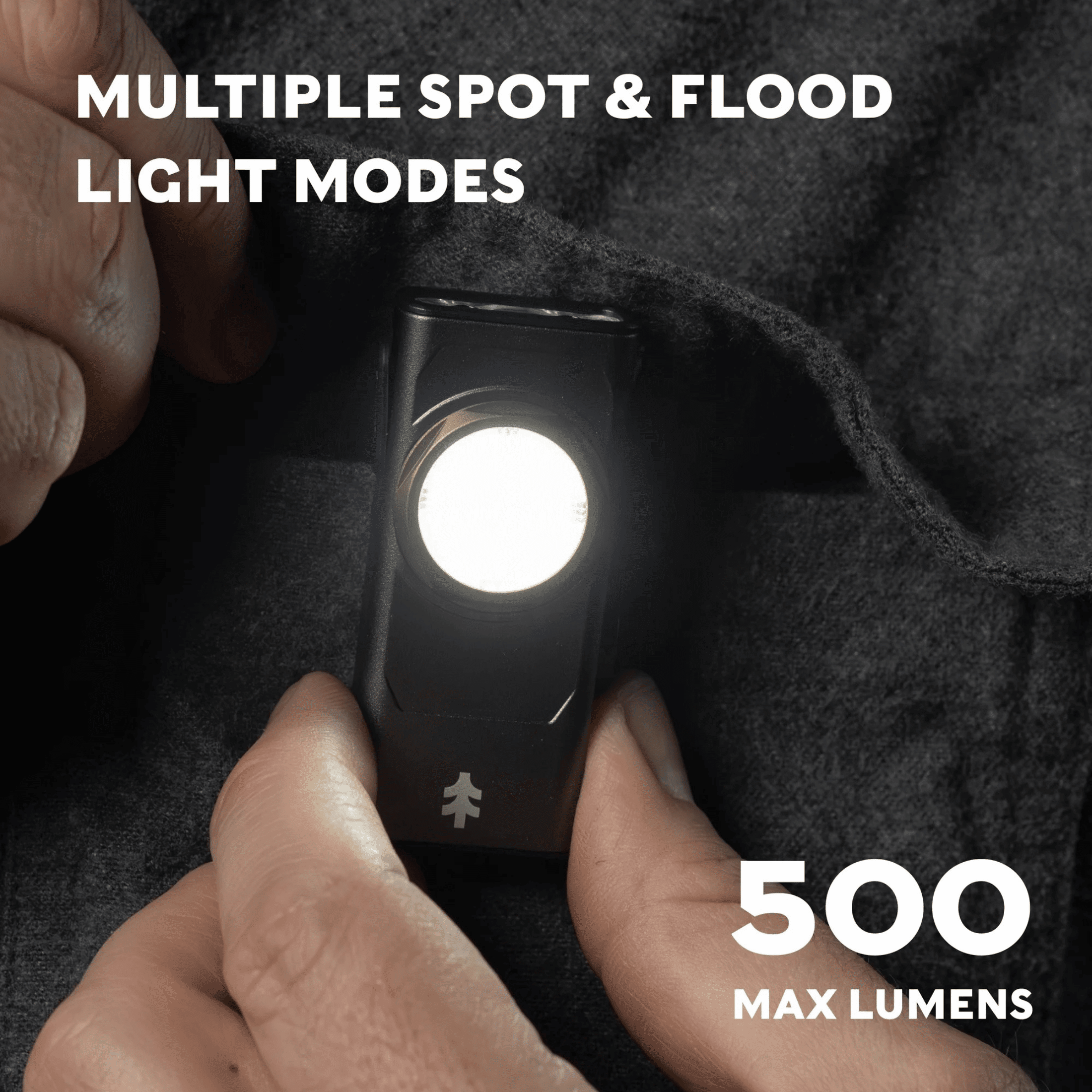 Swiss Tech 500-Lumen Rechargeable EDC Clip Work Light, Light Bronze