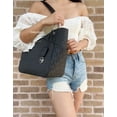 thumbnail image 4 of Michael Kors MK Signature Large Jet Set Shoulder Tote Bag with Chain, Black, 4 of 4