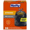 thumbnail image 1 of Hefty Trash Bags, Drawstring Multipurpose, 30 Gallon, 56 Count, 1 of 7