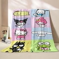 thumbnail image 2 of Sanrio All Character Hello Kitty Flannel Fluffy Soft Throw Camping Blanket for Children Sofa Throw Thin Blanket Fashion Gift, 2 of 7