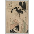 thumbnail image 2 of Kitagawa Utamaro 14x18 Gold Ornate Wood Frame and Double Matted Museum Art Print Titled - Woman of the Yoshiwara (1753-1806), 2 of 4