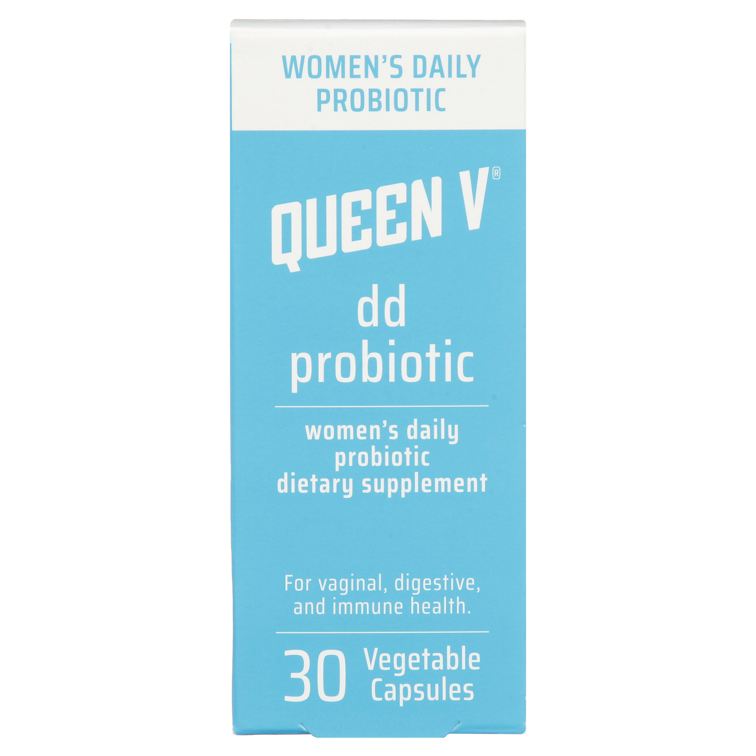 Queen V DD Probiotic Daily Vitamins, Balances Yeast & Bacteria for Digestive Health 30 Count - image 5 of 9