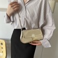 thumbnail image 3 of Bolso de hombro con diseño de cerradura elegante y sencillo con líquido debajo del hombro, bolso cuadrado pequeño con láser brillante de moda de verano para mujer, 3 of 6