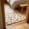 thumbnail image 5 of Aoznliie Bathroom Rugs, Leaf Pattern Soft Microfiber Bath Mat, 20x31 inch Non Slip Washable Absorbent Bath Rugs for Bathroom,Brown, 5 of 7