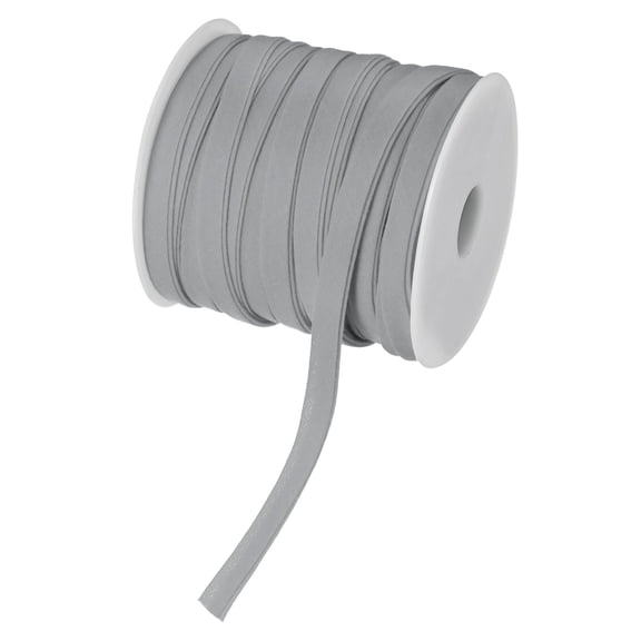 Double Fold Bias Tape , 1/4 Inch x 25 Yard Piping Trim Fabric Binding Tape for Sewing, Apply to Seaming, Hemming, Binding, Quilting, DIY Craft Accessories (Gray)