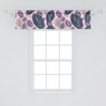 thumbnail image 2 of Ambesonne Botanical Window Valance with Rod Pocket, Leaves Dots Retro Garden, 54" X 18", Dark Slate Blue and Violet, 2 of 2