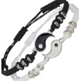thumbnail image 2 of Pulseras 2 pulseras de cuerda ajustable Yin Yang a juego para amigos amistad relación novio novia regalos del Día de San Valentín TUNC Sencillez, 2 of 5