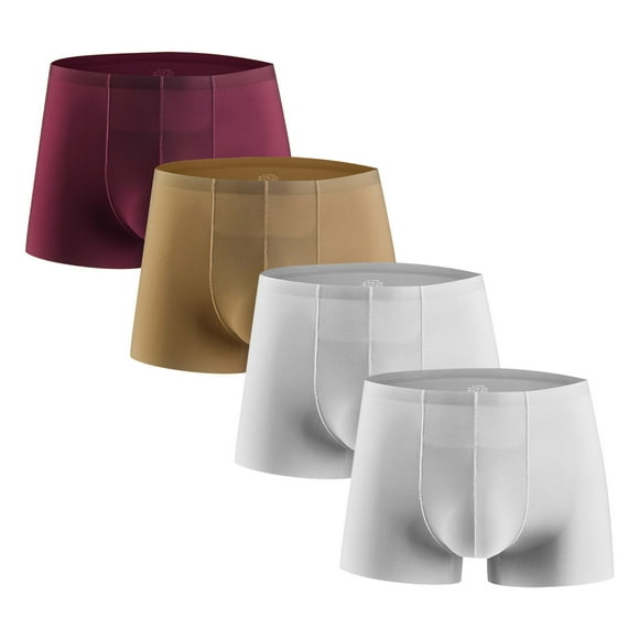 Qulqfy Mens Boxer Briefs Cooling 4 Pack Quick Dry Breathable Boxer Briefs Performance Stretch Men's Underwear Briefs XXL