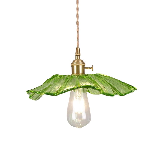 Lámpara colgante de flores, lámpara colgante decorativa de cristal con flores, lámpara colgante de flores para Verde