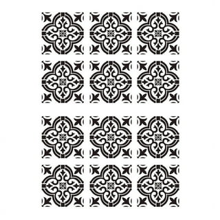 Plastic Folk Decorative Painting Stencil Templates 12x12inch Floral Pattern Scandinavian Style Reusable Drawing Stencils for DIY Art Craft Wall Canvas