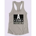 thumbnail image 3 of A Star Fashion Banner Racerback Tank Women -Image by Shutterstock, Female x-Small, 3 of 4
