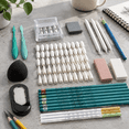 Sketching Set Drawing Kit With 73 Pieces Including Matte Pencils ...