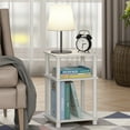 thumbnail image 2 of Furinno Just 3-Tier Turn-N-Tube End Table, 1-Pack, White/White, 2 of 5