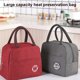 thumbnail image 4 of Worallymy Bolsa de almuerzo portátil con aislamiento Caja de almuerzo catiónica impermeable Bebidas Snacks Picnic Bolso Cooler Tote Gris Worallymy JD735816000, 4 of 7