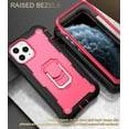 thumbnail image 5 of Allytech Compatible with iPhone 12 Pro Max Case, 3 Layer Heavy Duty Shockproof Protective Ring Holder Kickstand Holster Case for Apple iPhone 12 Pro Max 2020 Release[6.7 inch], Black + Rose, 5 of 5