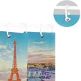 thumbnail image 5 of Coolnut Eiffel Tower and Fountain Bath Shower Curtain Liners 72x72in Polyester Waterproof Bath Curtains with Hooks, 5 of 5