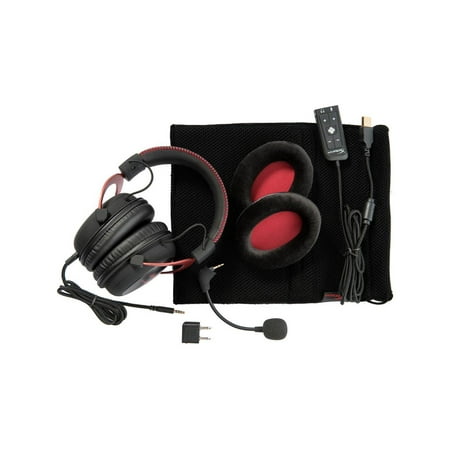 HyperX - Cloud II Wired Gaming Headset for PC, Xbox X|S, Xbox One, PS5, PS4, Nintendo Switch, and Mobile - Black/Red