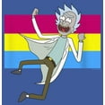 thumbnail image 2 of Women's Rick And Morty Pansexual Flag Rick  Racerback Tank Top Royal Blue Heather 2X Large, 2 of 4