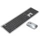 thumbnail image 3 of Teclado y mouse inalámbricos 2.4G Teclado de tamaño completo de 108 teclas y mouse ergonómico de alta sensibilidad para Windows para computadora portátil Gris metálico, 3 of 5