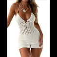 thumbnail image 1 of Vestido Mini de Crochet con Cuello Halter para Mujer L, 1 of 9