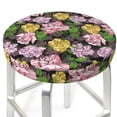 thumbnail image 3 of Vsdgher Colorful Roses Print Stool Covers Round,Stretch Round Stool Covers Washable Stool Cushion Slipcover Elastic Chair Covers for 12-14 Inch Chair, 3 of 7