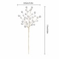 thumbnail image 2 of Clear Teardrop Crystal Floral Pick, Rhinestone Beaded Sprig with Golden Stem, Faux Gem Branch for Christmas Wreath, Garland, Wedding Bouquet & Home DIY Floral Craft Decoration, 2 of 4