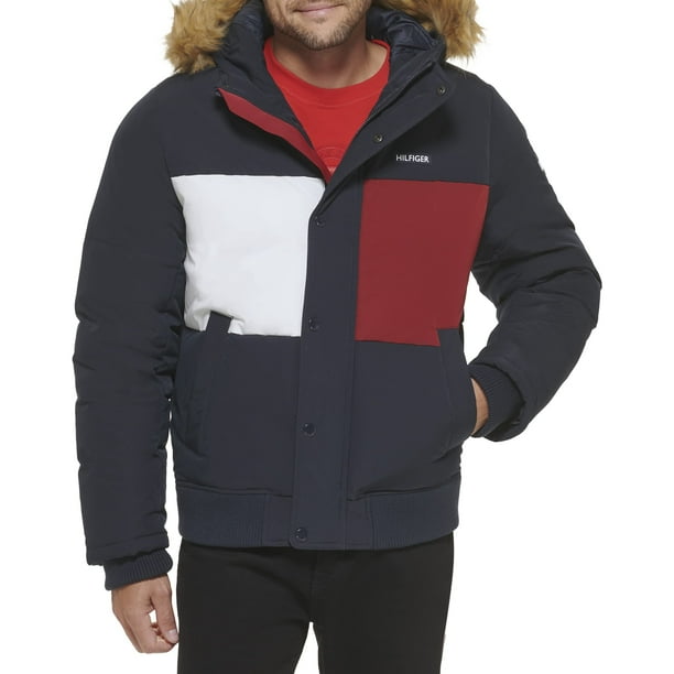 Chaqueta Tommy Hilfiger de tela ártica acolchada con esnórquel tipo bomber para hombre
