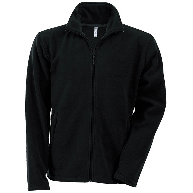 Kariban - Forro polar anti-bolas con cremallera completa Modelo Falco hombre caballero (Negro)