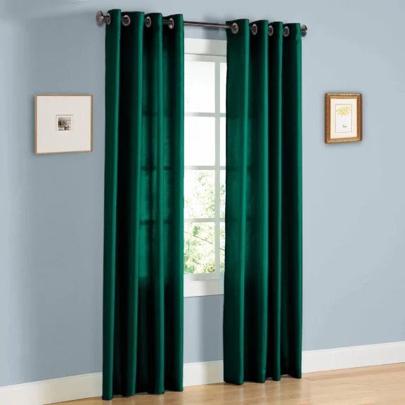 1pc HUNTER SEMI SHEER PANEL WINDOW GROMMET DRAPE FILTERING DÉCOR GAUZE DOOR NANCY SIZE 55" WIDE X 63" LENGTH EACH PANEL