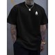 thumbnail image 1 of Camiseta para hombre Decoración de Novia de BodaSummer Collection: Men's Trendy Letter Print Casual Tee - Breathable Polyester, Crew Neck, Short Sleeve - Perfect for Outdoor Activities, Street Style, 1 of 7