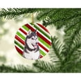 thumbnail image 2 of Candy Cane Holiday Christmas Alaskan Malamute Ceramic Ornament, 2 of 3