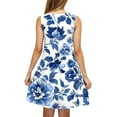 thumbnail image 4 of Viikei Womens Dresses Plus Size Spring,Women's Spring/Summer Casual Sleeveless Round Neck Fashion Floral Print Dress Sleeveless Round Neck Dress Multicolor L, 4 of 5