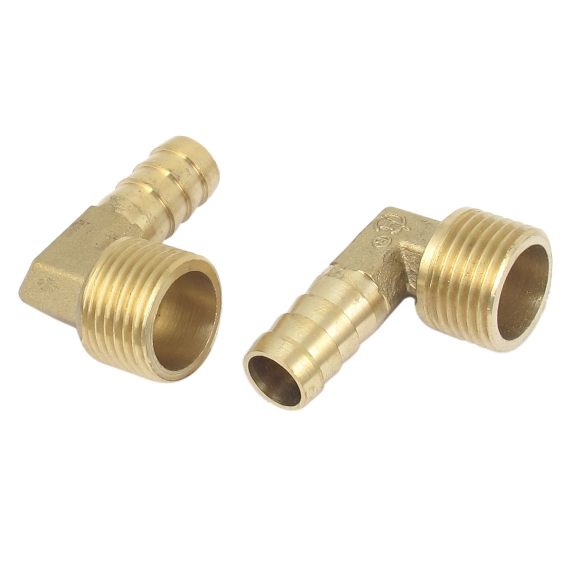 1/2BSP 20.5mm Thread 12mm Tube 90 Degree Brass Hose Barb Coupler