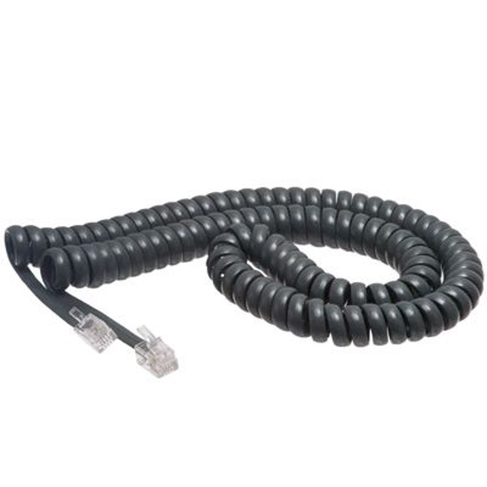 ECore Cables Cisco Gray Coiled Telephone Handset Cord 12 Foot