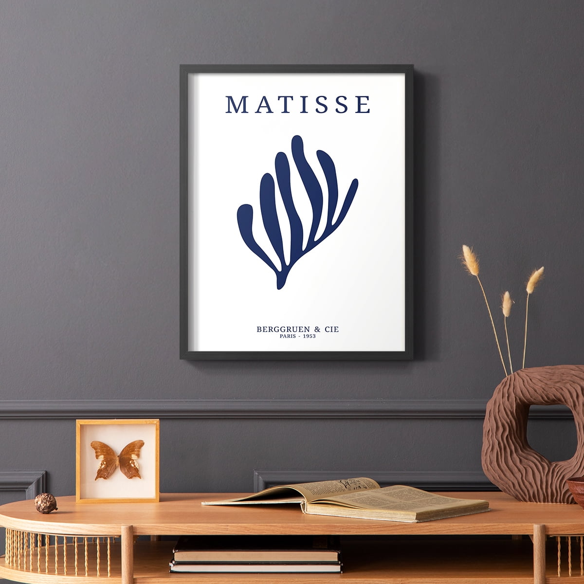 Matisse CDXIII in Black Solid Wood Framed Print No Nail Hanging