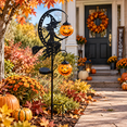 thumbnail image 6 of Halloween Crescent Moon Pumpkin Solar Stake Light, Star Hollow Cutout Ground Lamp, Anti Rust Halloween Decorations Party for Yard Walkway black, 6 of 6