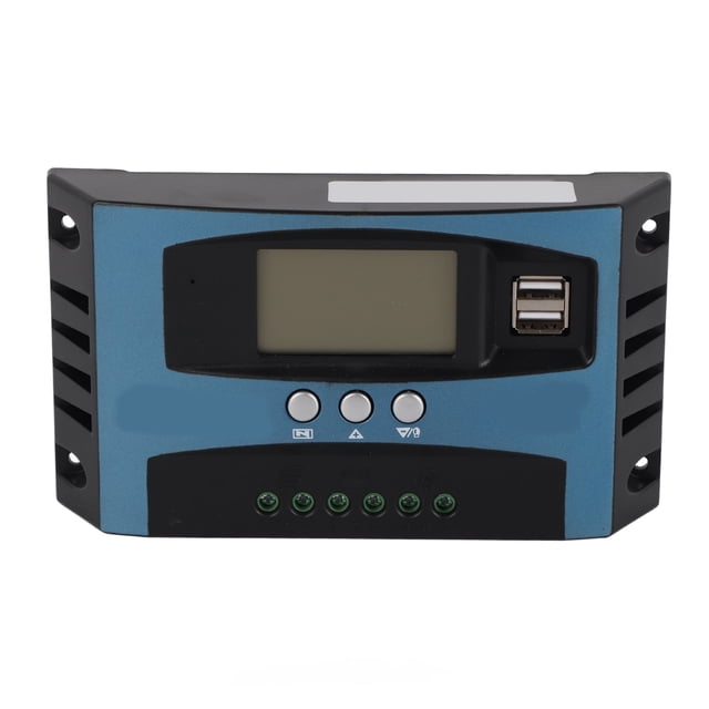 Controlador de carga solar de 12 V y 24 V con identificación inteligente, carga MPPT, pantalla LCD, regulador de carga de panel solar de 50 A (descarga de 20 A)