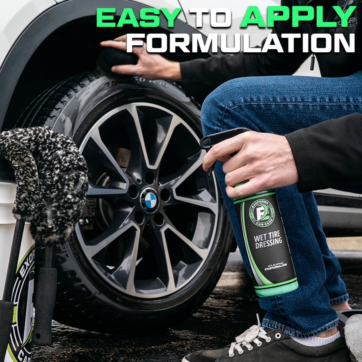 ExoForma Wet Tire Dressing - Extreme High "Wet" Tire Shine, 16 oz