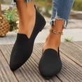 thumbnail image 2 of Rokment Womens Pointed Toe Dress Shoes for Ladies 2026 Spring Fall Knitted Solid Color Ballet Flat Low Heel Dressy Slip on Loafers Formal Walking Sneakers Black Size 8, 2 of 6
