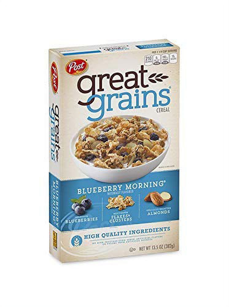 Post Great Grains Blueberry Morning Cereal, 13.5 Oz. Box (2 Pack