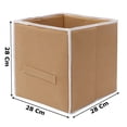 thumbnail image 6 of AMAK INC Foldable Storage Cube Box | Fabric Storage Organizer with Lid & Handle | Closet Organizer for Clothes, Toys & Accessories | Space Saving Storage Bin (Beige) Pack Of 03, 6 of 6