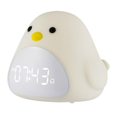Mosey Alarm Clock Multifunctional Snooze Function High Precision Touch Sensing Cartoon Bird Digital Alarm Clock Desk Beside Night Light for Children