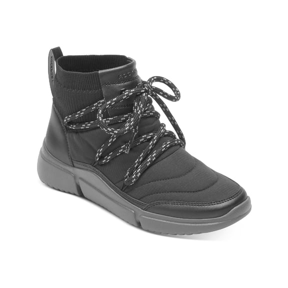 Rockport Women's R-Evolution W Bungee Bootie Ankle Boot, Black Eco Wshbl 9.5M