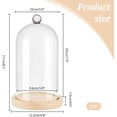 thumbnail image 2 of PH Cloche Glass Dome Decorative Display Case Clear Glass Display Dome with Top Handle Cloche Bell Jar Dome Cover for Plants Flower Cake Clay Succulents Christmas Display 8.3x4.7 inch Clear, 2 of 6