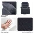 thumbnail image 3 of GAOHAPY Rocking Recliner Chair,Modern Swivel Glider Recliner Chair,Corduroy Fabric Upholstery Recliner,Manual Reclining Sofa Chair for Living Room,Office,Apartment,Dark Grey, 3 of 8