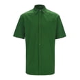 thumbnail image 2 of uikmnh Mens Shirts,Men's Summer Casual Solid Cotton and Button Short Sleeved Shirt Top,Men's T-shirts,T Shirts for Man(Color:Green,Size:XL), 2 of 7