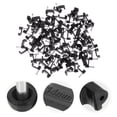thumbnail image 1 of Milisten 100Ud Soportes De Abrazaderas Metálicas Negras Con Clavos Para Fijar En Casa, 1 of 5