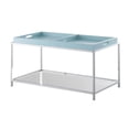 thumbnail image 2 of Convenience Concepts Palm Beach Table Basse en Verre Clair et Métal Chromé, 2 of 9